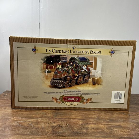 Grandeur Noel Tin Christmas‎ Locomotive Engine Collectors Edition Train w/ Box - Picture 10 of 16